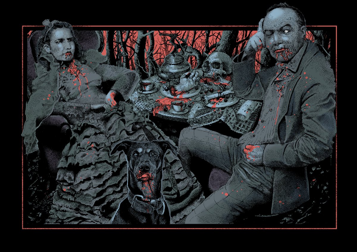 My enrty for #darktez , event by <a href="/DarkWheelNFT/">DarkWheel.tez | Rick Kitagawa (he/him)</a> 

" Alexander Family " 
the art story about canibal family, 

31 eds
1.5 #XTZ

link:  objkt.com/asset/KT19YZur…

#halloween #NFTCommunity #CleanNFTs #tezos