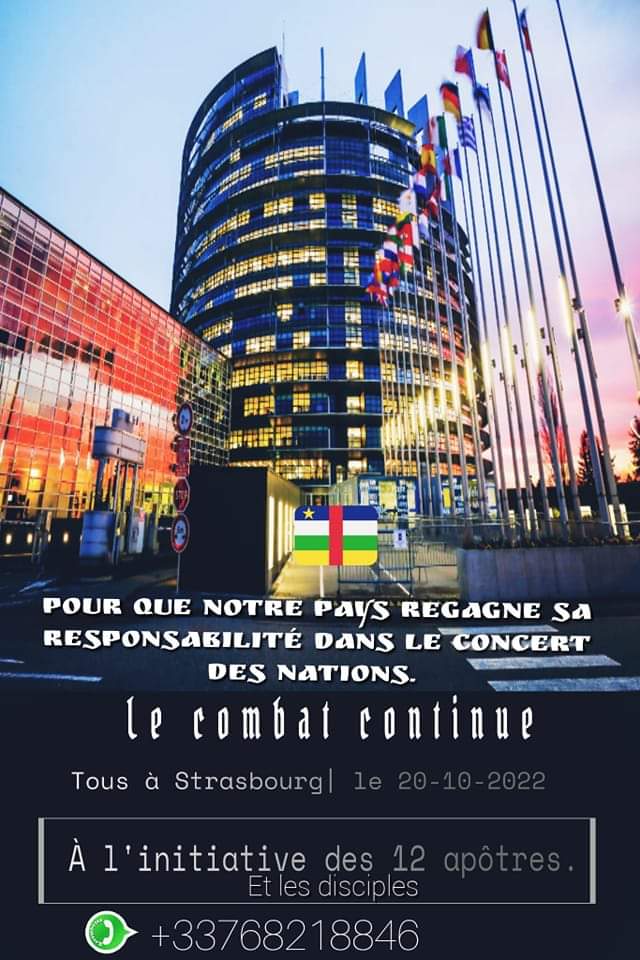 joseph_mayte's tweet photo. Ce Jeudi 20 0ctobre 2022 de 11h30 à 13h30, nous manifesterons devant le Parlement Européen à Strasbourg contre les dérives du pouvoir de Pakara Touadera. Ensemble nous vaincrons. https://t.co/uzjq1zwp26