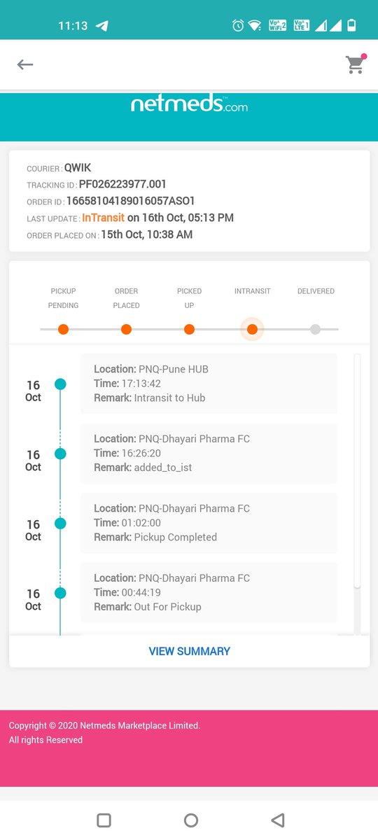mits41241's tweet photo. @NetMeds this is order for pune location, it's 5th day still you are not able to delivery the order into same city.. 
Do you require 5 days to travel in same city? https://t.co/g7S7uOtVkw