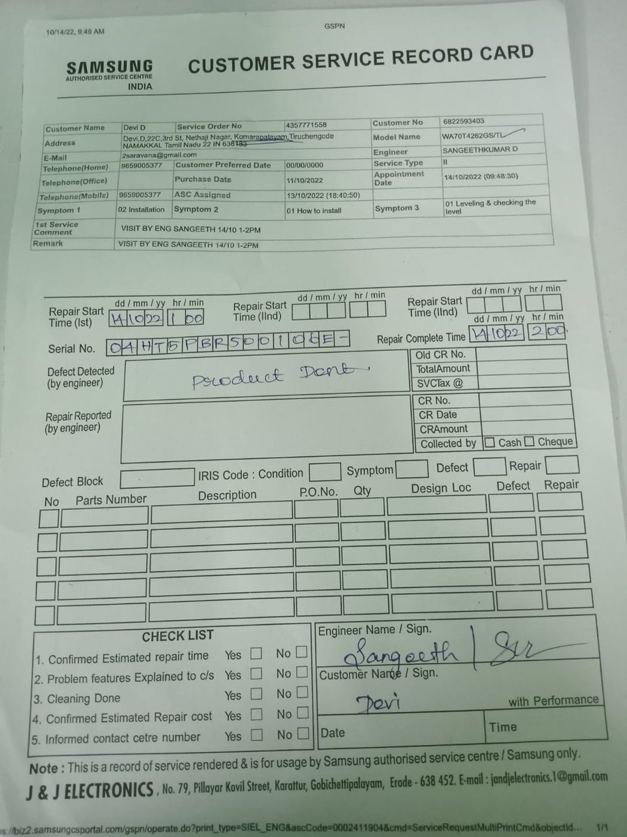 tsaravanan's tweet photo. @SamsungIndia 
The washing machine I ordered directly from Samsung website delivered with damage.  Return request created on 15th, but there was no update. Request to speed up the process.

Order ID - 11055869706
Reverse Pick Up Ticket Number - 76762556 https://t.co/ONc3rKtra0