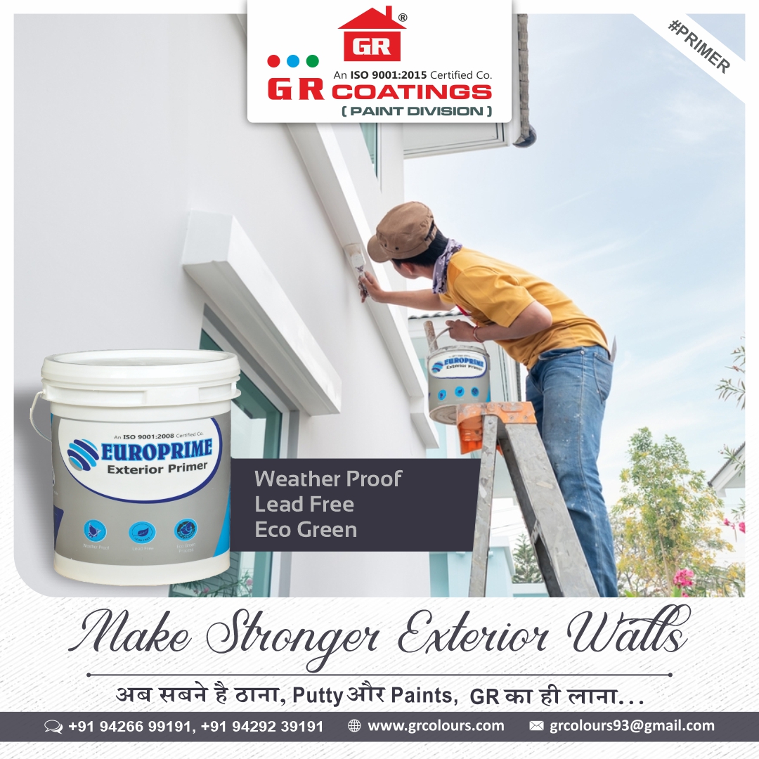 grcoating's tweet photo. Paint with Europrime Exterior Primer And Make your Home Exterior walls Stronger, Weather Proof, Lead Free and Eco Green.😏

For Any inquiry call us on:- +91 94292 39191

#grcoating #buildingmaterial #perfectcolor #homepaint  #WeatherProof #Stronger #LeadFree #EuroPrime https://t.co/ZUumw7u8C3