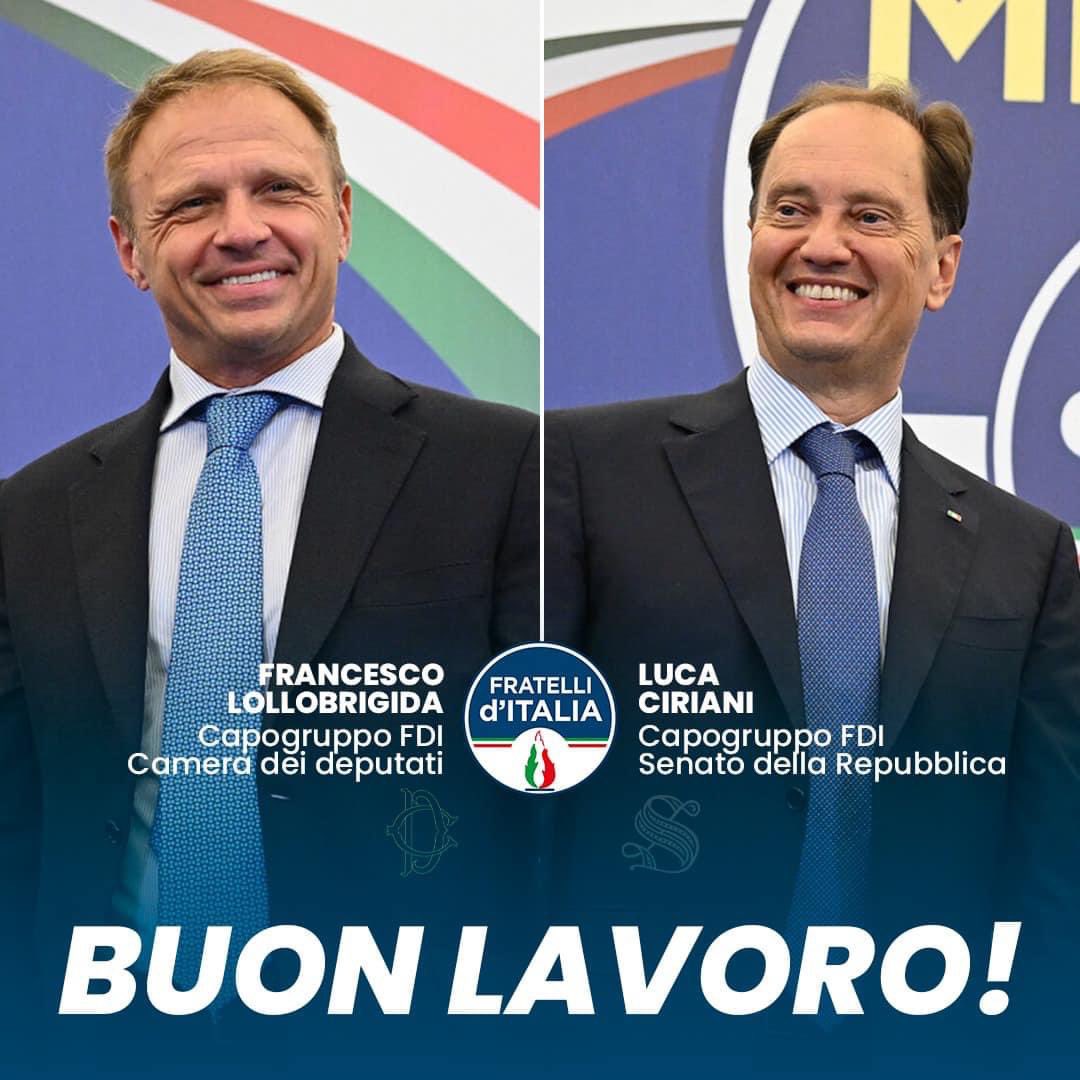 Auguri di buon lavoro a <a href="/FrancescoLollo1/">Francesco Lollobrigida 🇮🇹</a> e a <a href="/LucaCiriani/">苏州男士/苏州资源/苏州按摩/苏州线下/苏州spa/苏州95/苏州98/苏州柔式/苏州小姐</a> riconfermati capigruppo di <a href="/FratellidItalia/">Fratelli d'Italia 🇮🇹</a> alla <a href="/Montecitorio/">Camera dei deputati</a> e al <a href="/SenatoStampa/">Senato Repubblica</a>.