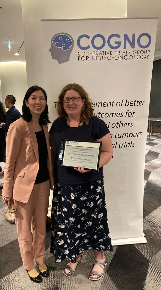 Very honoured and excited to receive this award for presenting our Delphi study on research priorities for adult primary brain tumours. Thank you #COGNO2022 @CHIRI_curtin @Curtin_SoNMP @drlaurenjbreen @perth_meso_dr @HaoWenSim @bec_sampsonn