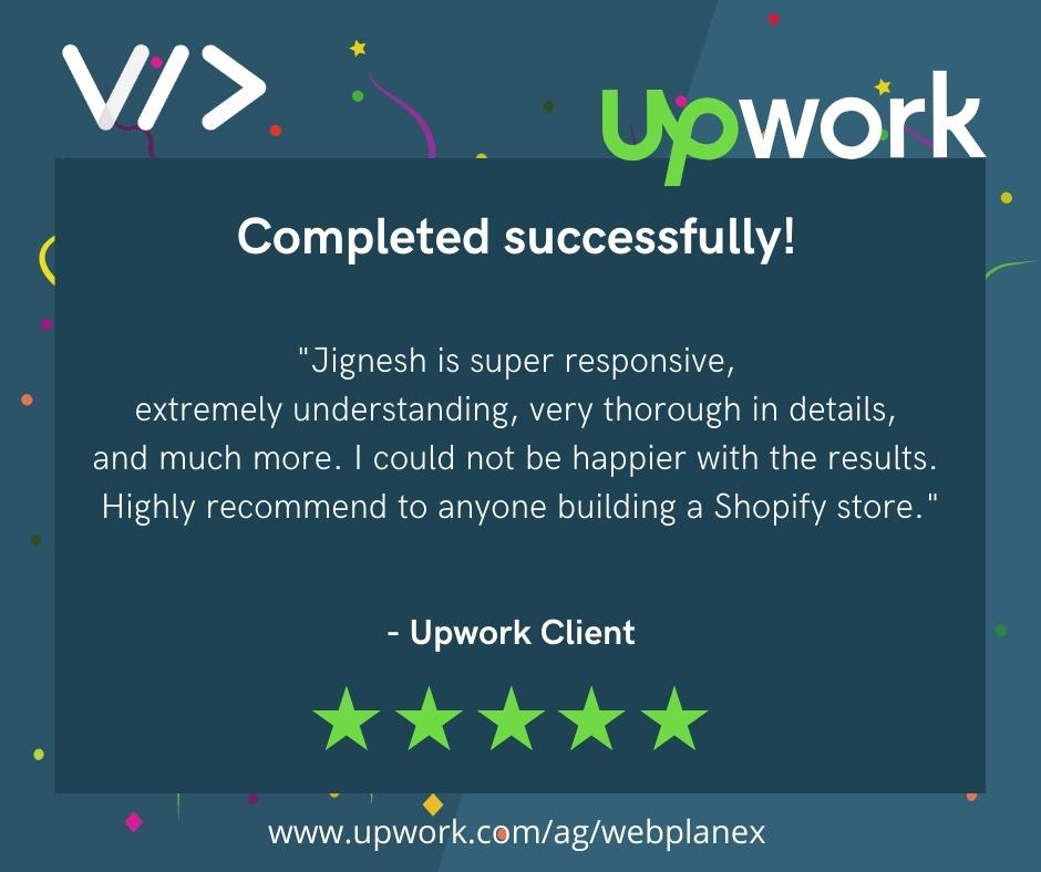 webplanex's tweet photo. Upwork, Excellent Feedback From This Client Too Motivative To More Sucess.
#Upwork #upworkfeedback #upworksuccess #upworkfreelancer #clientfeedback #clientsatisfication #upworksucess #webdevelopment #shopify #shopifyexpert #webplanex https://t.co/IGcV56ZshZ