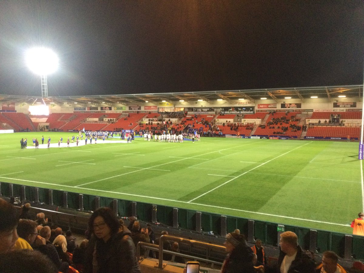 stpetersdon's tweet photo. A fantastic evening at the EcoPower stadium watching the @RLWC2021 match between France and Greece on Monday night. A great evening for our families and teachers! Some of our children were involved in the pre-match parade 😊👏🇫🇷🇬🇷🏉@DoncasterLegacy https://t.co/3CQB7FOSqA