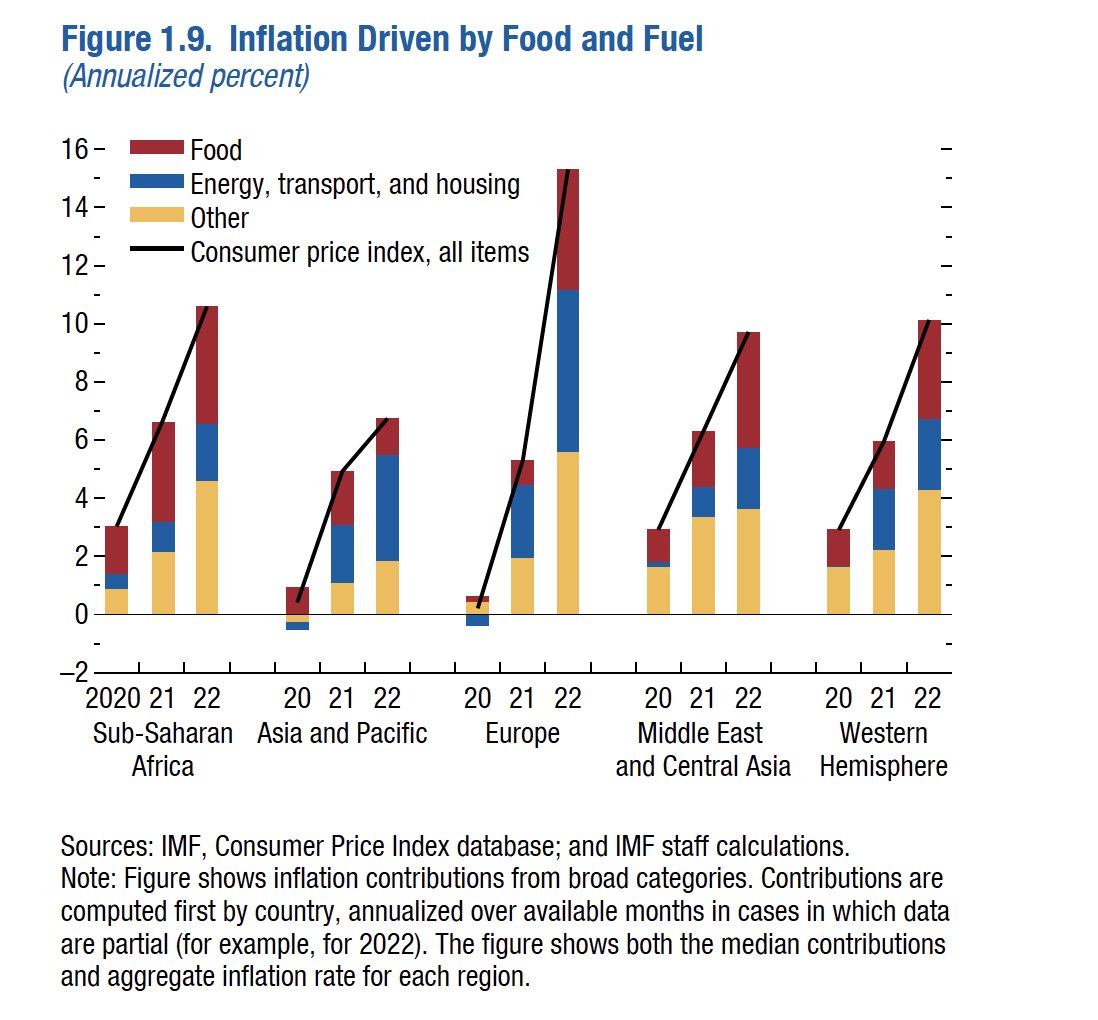 heimbergecon's tweet photo. Across the globe, inflation is primarily driven by energy prices and (energy-intensive) food prices in the context of supply chain issues. The impact of supply factors in Europe is particularly strong. https://t.co/rZl6iuR9Ch