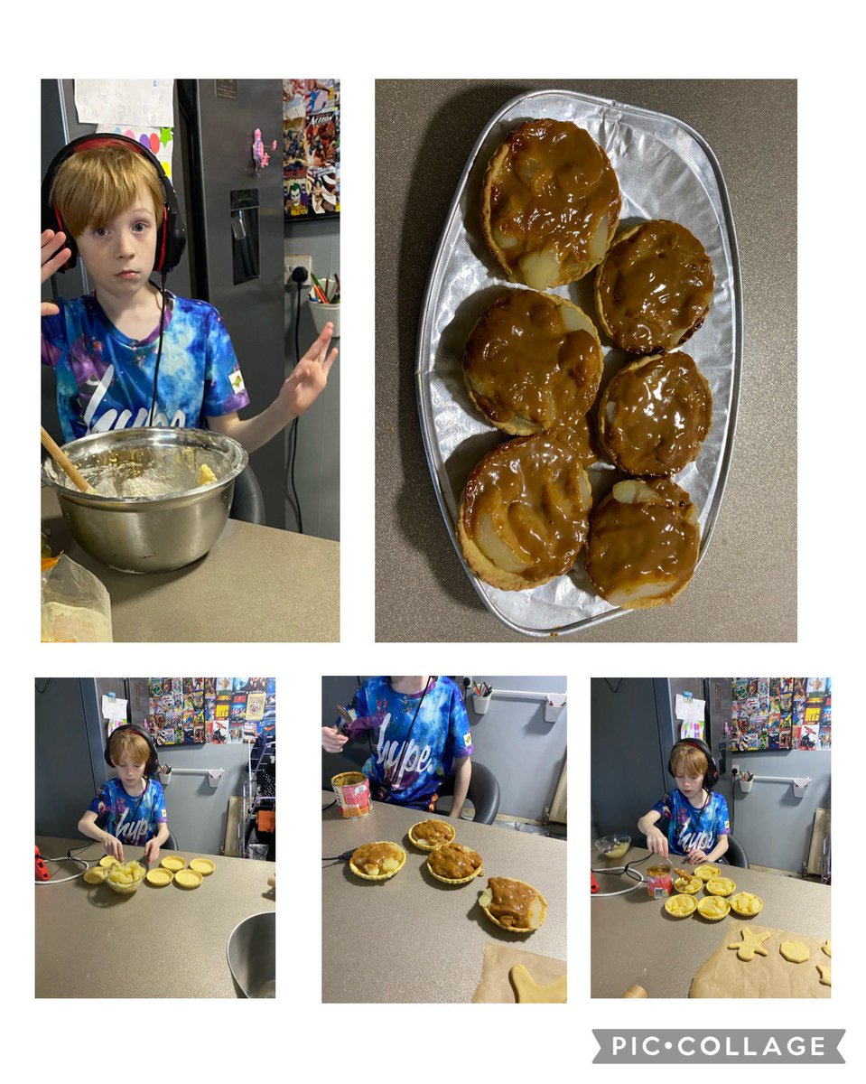 Louisefoster86's tweet photo. @appleofmyeyepl @Flomellynews  Patrick year 5 made toffee apple tarts. They taste amazing https://t.co/JlKB3BzhXE