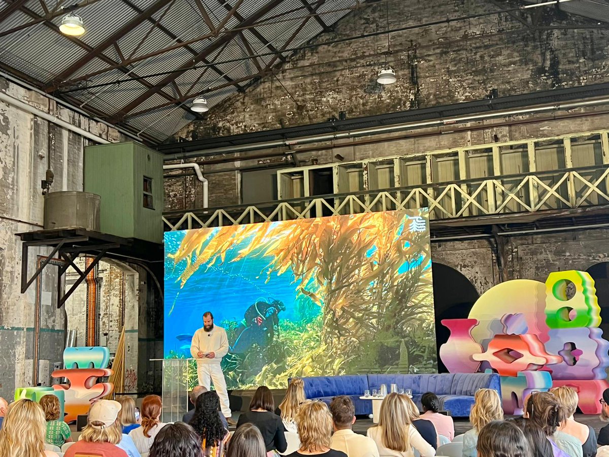 purpose__conf's tweet photo. "We’re just at the beginning of this journey.” @SamElsom_

Huge applause that Sea Forest Australia  created an entirely new ocean canopy ecosystem in just 24 months. 👏👏

#purpose22 https://t.co/FG9rcFk73S