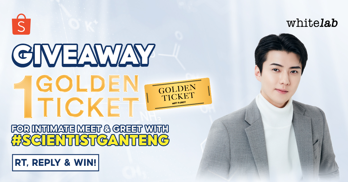 ShopeeID's tweet photo. ✨ GIVEAWAY TIKET MEET &amp; GREET WHITELAB SHOPEE X SEHUN ✨  
Kasih tau alasan kenapa kamu mau ketemu sama #ScientistGanteng Oh Sehun!

Cek thread ini buat dapetin GOLDEN TICKET! 🧡 https://t.co/fVii3iQC6i