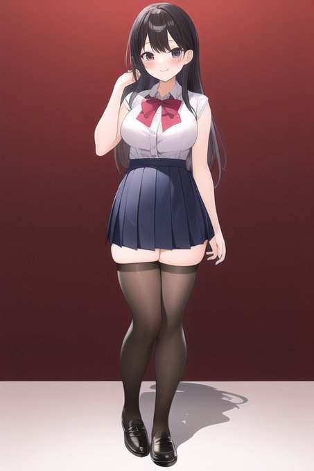 「kawaii, high school girl, wearing blouses and skirts, full body」

あー来た来た来た
使えそうなの出てくると声出ちゃう 