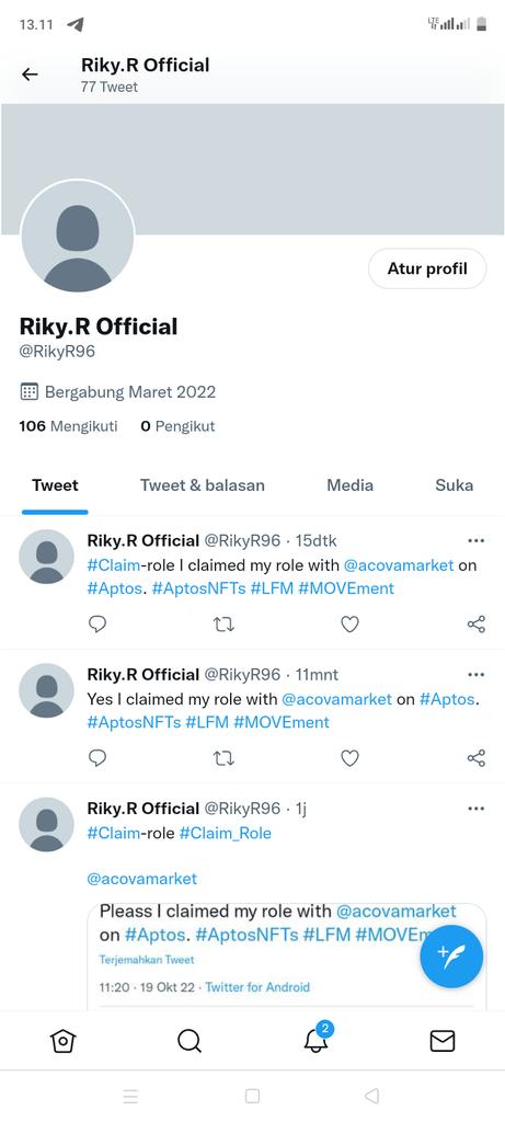 RikyR96's tweet photo. @acovamarket 

#Claim-role 

0x214180ac63f5c298b27a793b1e9365e2b40e0e8bc92b8cba885cb71ac2862b63 https://t.co/2Rd3VOSh12
