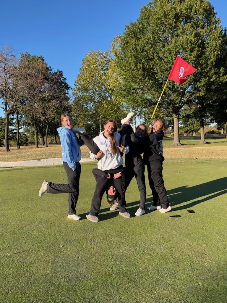 No better time to post than 1 am after arriving home from Joplin. 
I'm in shock &amp; awe of these 5. 
20+ mph winds, freezing temps, delays, bermuda grass...it wasn't ideal, but they fought &amp; they earned it. Thank you for the ride, girls! Wow. #final4 #proudestcoaches #unmatcHed