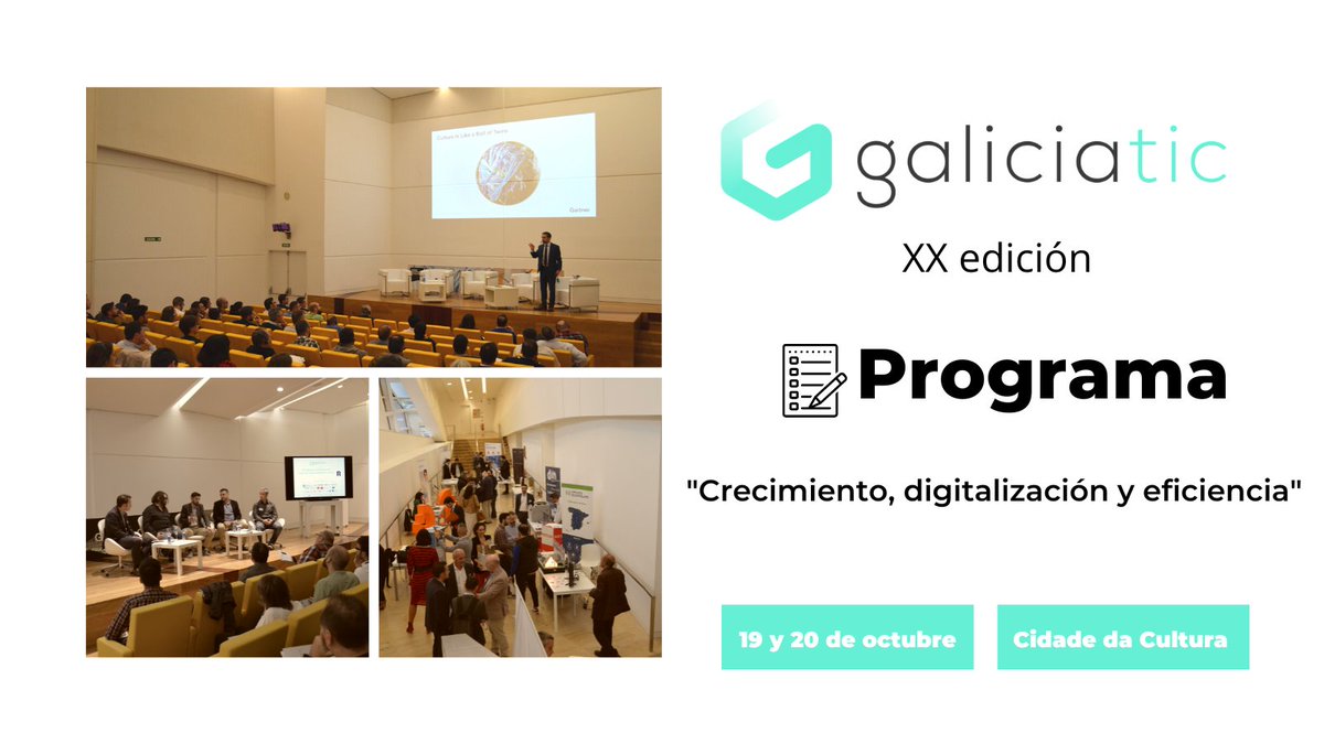 📣 Hoxe comeza o #GaliciaTIC! Nesta xornada intervirán varios dos nosos socios ⤵
▸ <a href="/imatiainnova/">Imatia</a>, <a href="/os_de_R/">R</a>, <a href="/xoia_xr/">Xoia Extending Reality</a>, <a href="/cinfoTV/">cinfo</a>, <a href="/NTTDataSpain/">NTT DATA España</a>, <a href="/docuten/">Docuten</a>, <a href="/Quobis/">Quobis</a> e <a href="/IndraCompany/">Indra</a>. Non o perdades!

👉 Consulta o programa completo ➭ galiciatic.com/programa

#GaliciaTIC2022