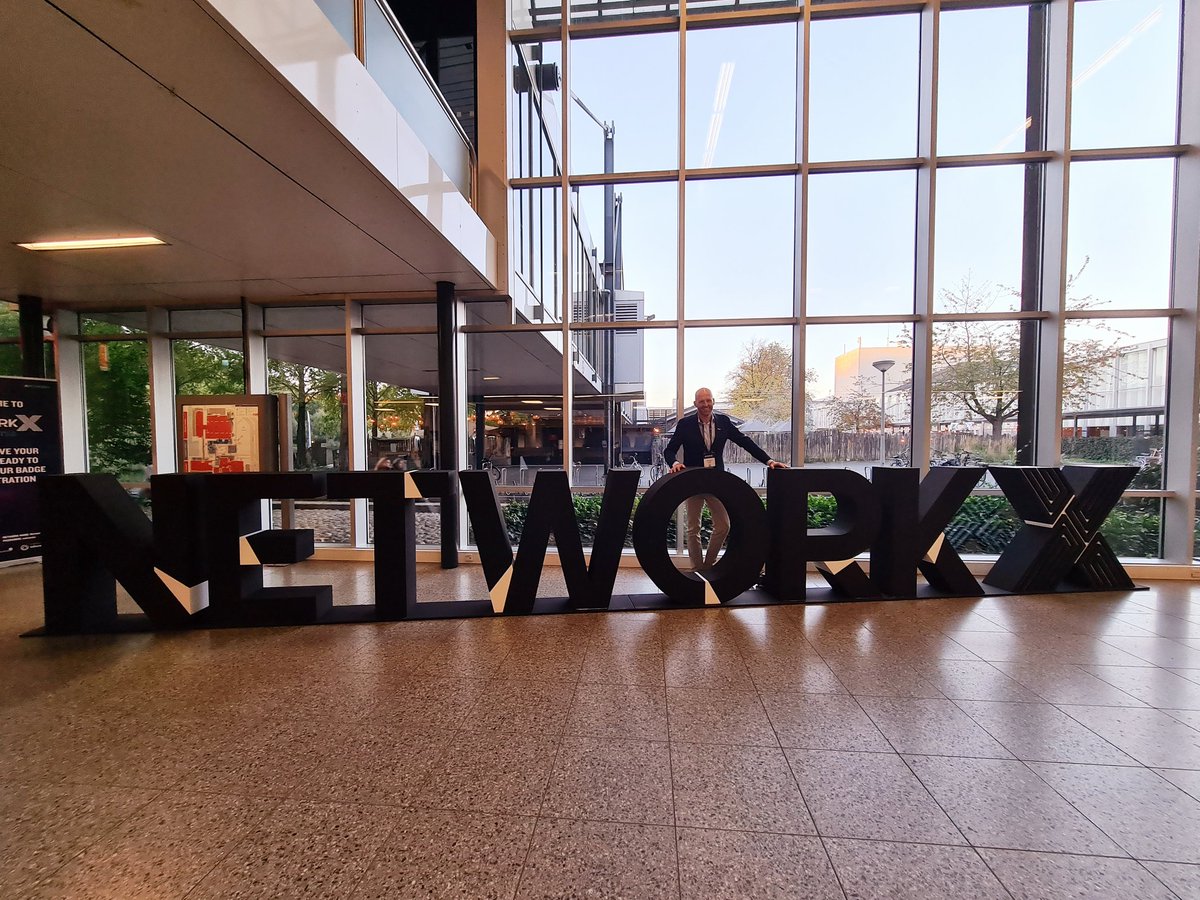 Second day at #NetworkX in beautiful #Amsterdam. Being an early bird allows you to take pictures like this without no one around at the show floor. I couldn't help it.