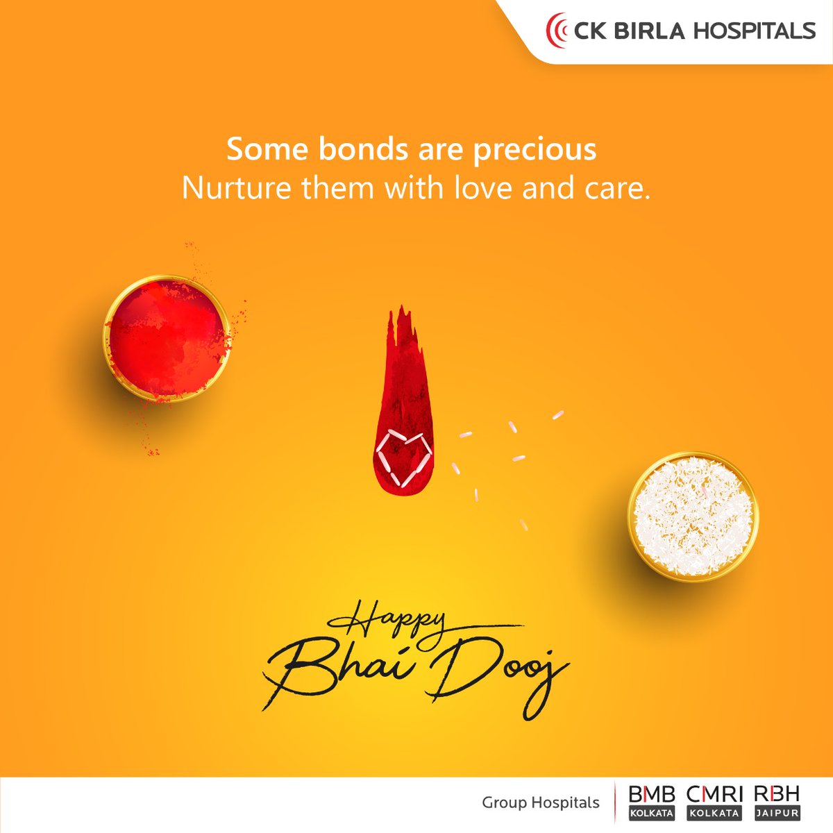CMRIKolkata's tweet photo. Celebrate this Bhai Dooj remembering all the beautiful memories with your siblings, that made your childhood worthwhile. Wishing you all love, happiness and prosperity.
#CKBH #CMRIKolkata #CMRI #Festivites #GoodVibes #Celebrations #Happiness #BhaiDooj https://t.co/bems9RGLGM