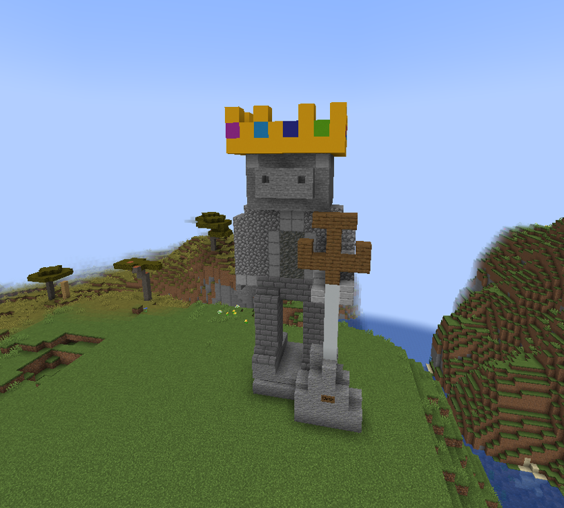 SpaceCraft_SMP's tweet photo. @nextstepp9 techno statue on the #spacecraftsmp https://t.co/OjME7JEMPf