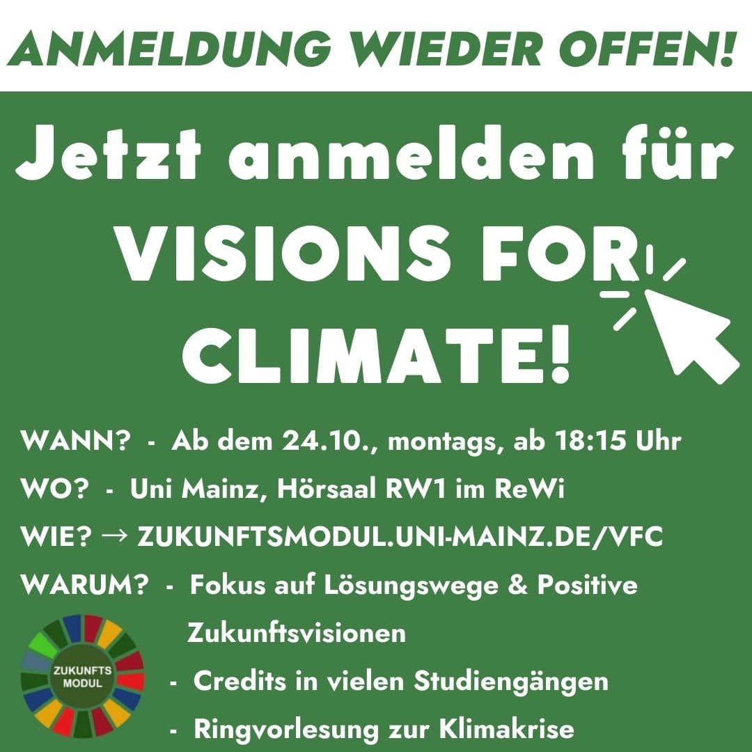 parents4future's tweet photo. @sci_ffert @uni_mainz Jetzt ANMELDEN für #VisionsForClimate Veranstaltungsreihe zur #Klimakrise.

▶️ https://t.co/rGBumBGFeF

Fächerübergreifend, spannend und interaktiv ✨
Egal ob Vorort oder im Livestream, egal ob Studi der @uni_mainz oder nicht - ALLE können teilnehmen. https://t.co/44SdlxsGC9