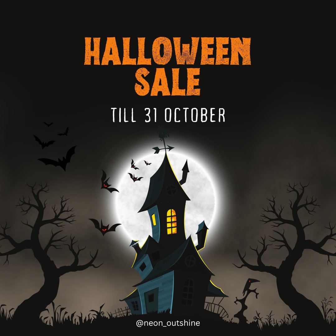 NeonOutshine's tweet photo. Avail the Halloween Sale before it ends!🎃
#halloween #pumpkin #happyhalloween #costume
#spooky #zombie #trickortreat #halloweenmakeup
#halloweenvibes #spookyseason👻 https://t.co/sylHEw76g0