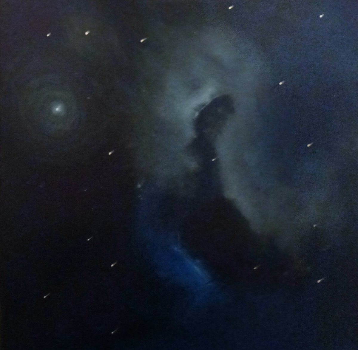 moe_rocksmoore's tweet photo. I get up early so I can paint the stars...Nebulae☆ Oil on board. 10x10cm. Cosmic Song Series. @waspsstudios @Creative_Ren @createpaisley @nasobot #cosmology #nebulae #starscapes #Painter #Rocksmoore #cosmicsong https://t.co/OOnJzGIBf8