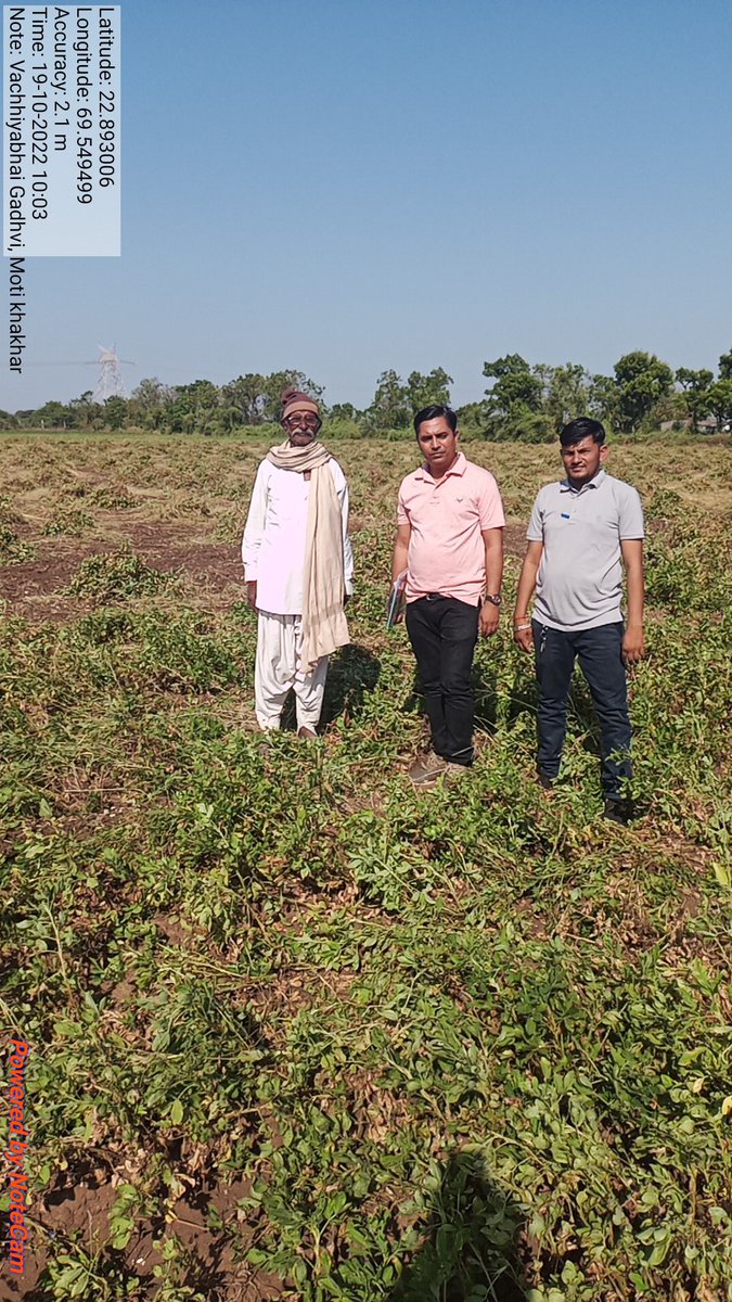 AdaBhuj's tweet photo. આજરોજ મોટી ખાખર તા.મુંદ્રા મુકામે મગફળી પાક કાપણી અખતરા માં હાજરી આપી.@KutchDdo @GujAgriDept https://t.co/XobJCxUjE5