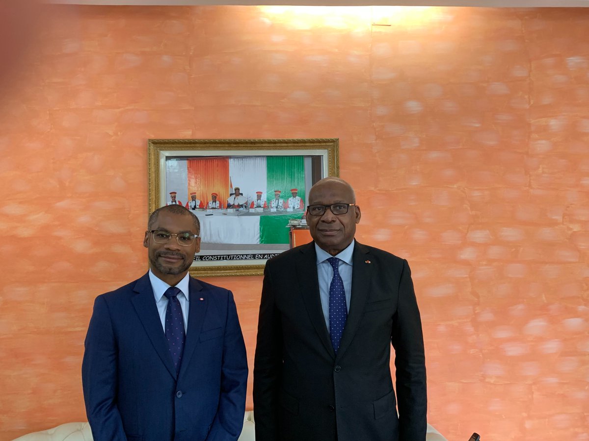 AndersonBlanc2's tweet photo. Réunion utile sur le rôle du Conseil constitutionnel avec son président M Mamadou Koné #InstitutionsIndépendantes #DémocratiesFortes
🇨🇦🇨🇮 #CIV225
Useful meeting on the role of the Constitutional Council with its President Mamadou Koné #IndependentInstitutions #StrongDemocracies https://t.co/h6mIoFqF1U