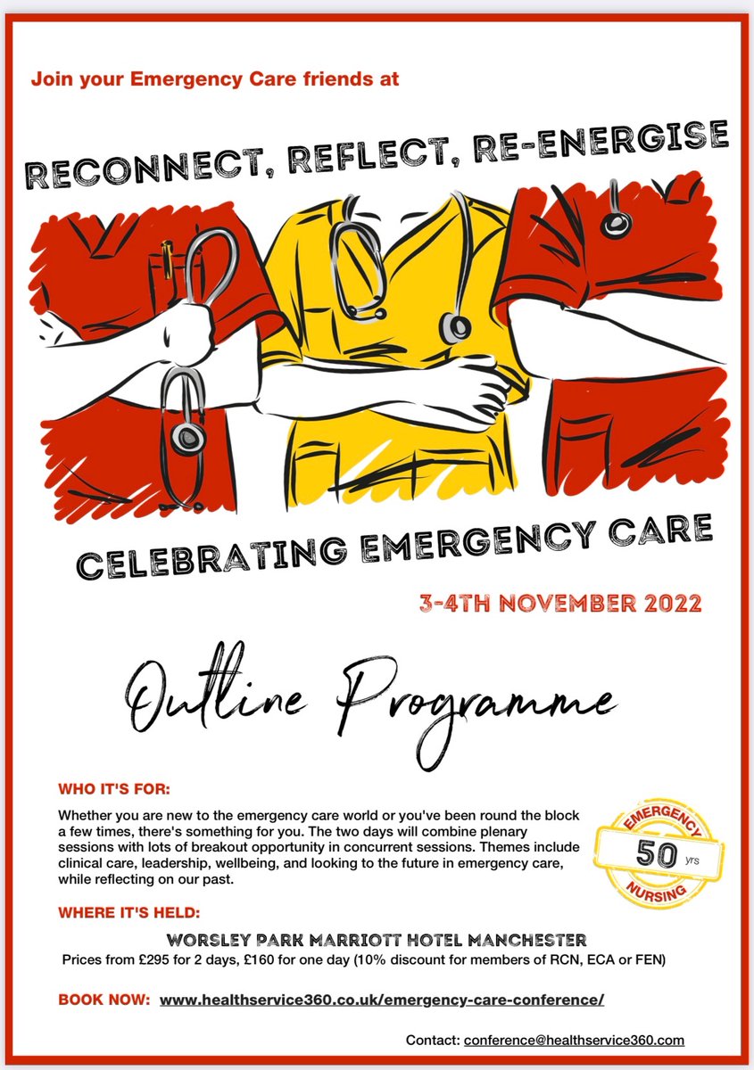 It’s not to late to book, please share and help spread the word that there’s an exciting Emergency Care conference coming up 
healthservice360.co.uk/wp-content/upl…