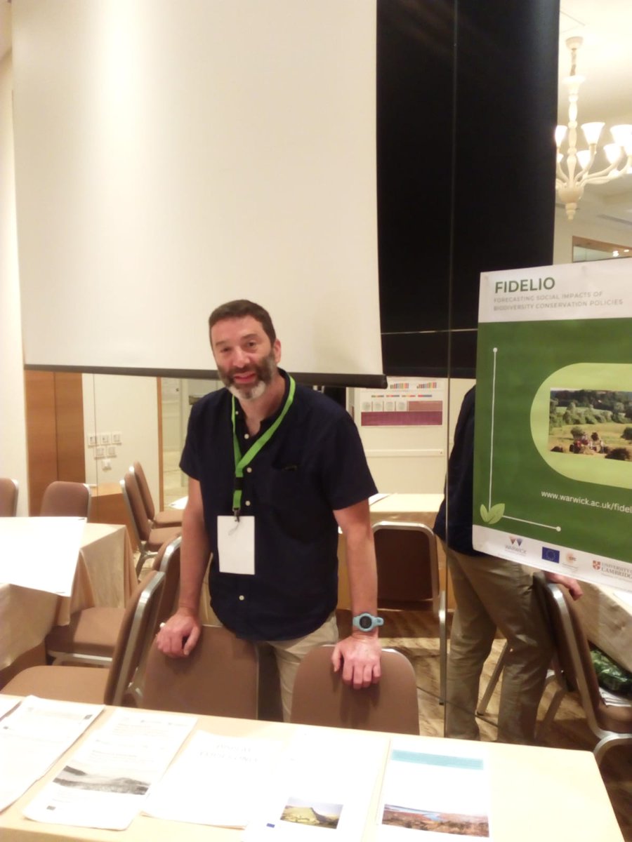 FIDELIO_ERC's tweet photo. Last week we were at the @ESPartnership conference in sunny Crete. Lots of networking in the marketplace and very pleased to present our work on the spatial distribution of social impacts of protected areas @IGSD_UoW https://t.co/EccloD4ENq