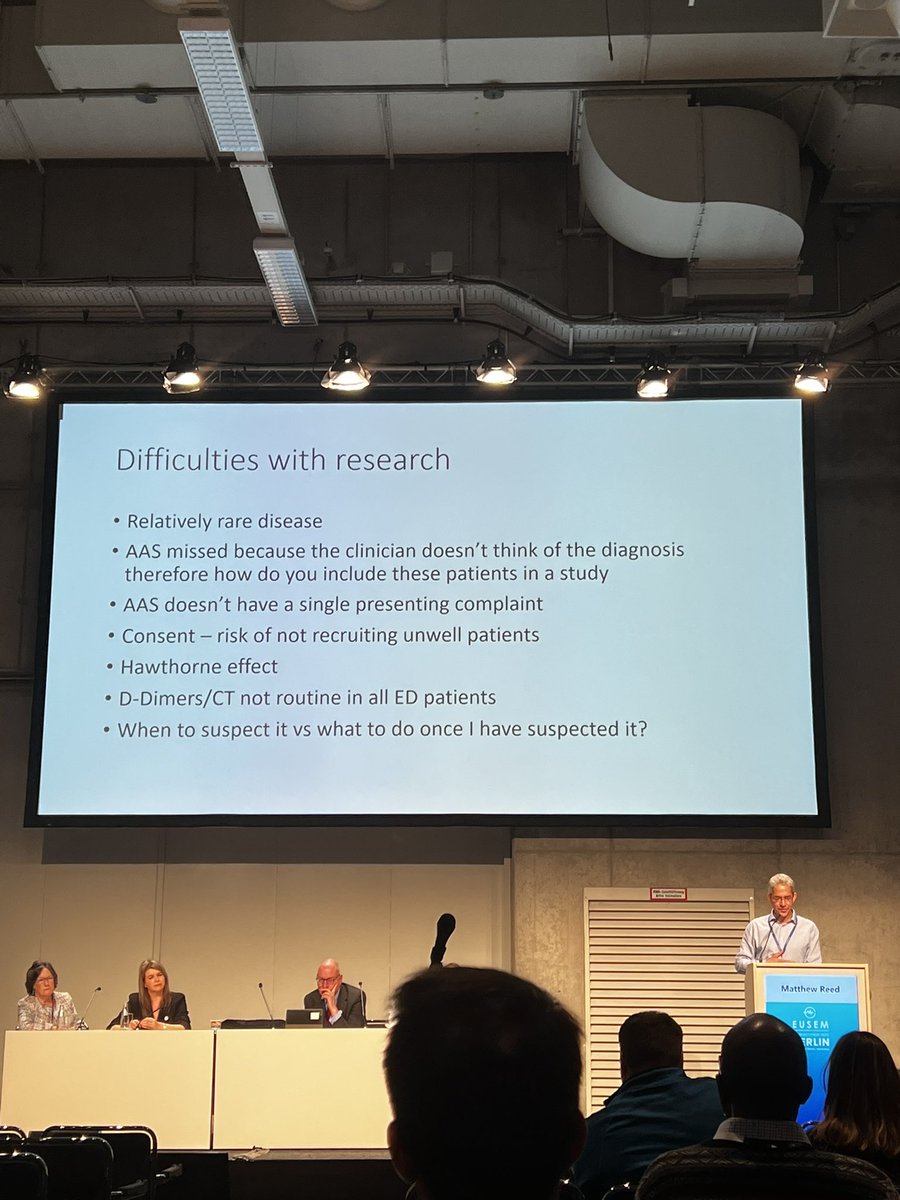 <a href="/mattreed73/">Matt Reed</a> on the problems investigating and performing research on a rare diagnosis in a heterogeneous patient group with a variety of possible presentations. @EuropSocEM <a href="/EusemY/">EUSEM YEMD</a> <a href="/emerge_research/">EMERGE</a> #EUSEM22