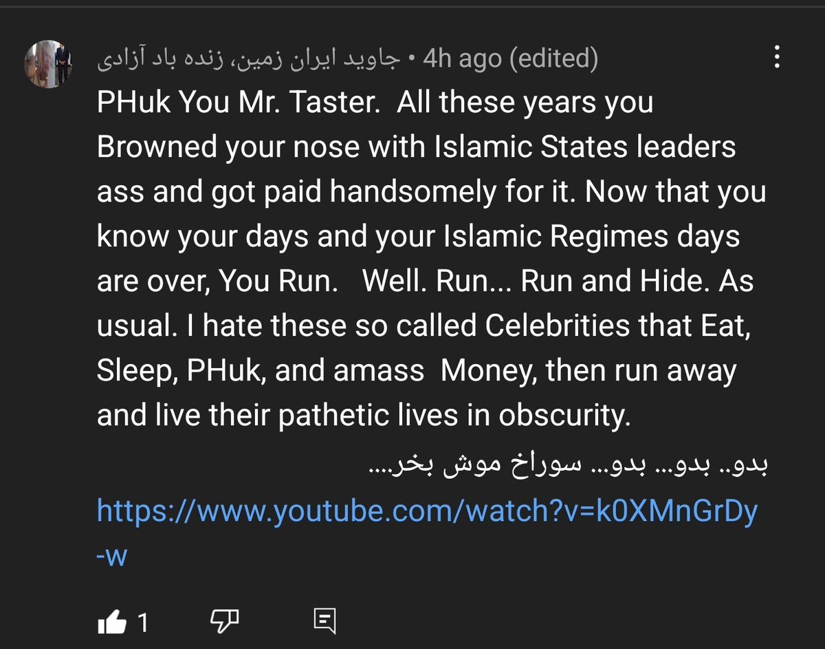 ZoroastersChild's tweet photo. @AlinejadMasih While #ElnazRekabi is welcomed as a hero, regime shill Hamid Sepidnam #MrTaster flaunts his gold ring, sheds crocodile tears & tells he is immigrating to Dubai or the UK instead of standing with & supporting his ppl
#IranRevoIution2022 #MahsaAmini
#مهسا_امینی https://t.co/kCx73p6kW3