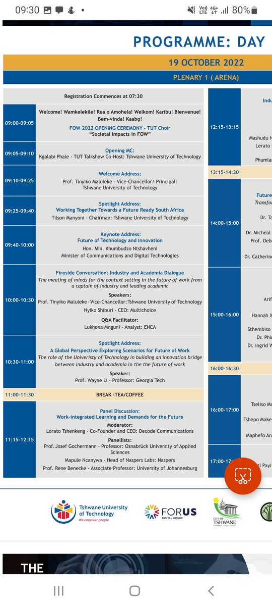 JKPhale's tweet photo. Have the priviledge to be Programme Director of day 1 of the Future of Work 4IR dialogues hosted by TUT and the Institute for the Future of Work #IFOW #4IR #FutureReady #TUT https://t.co/2aZcabUTr7