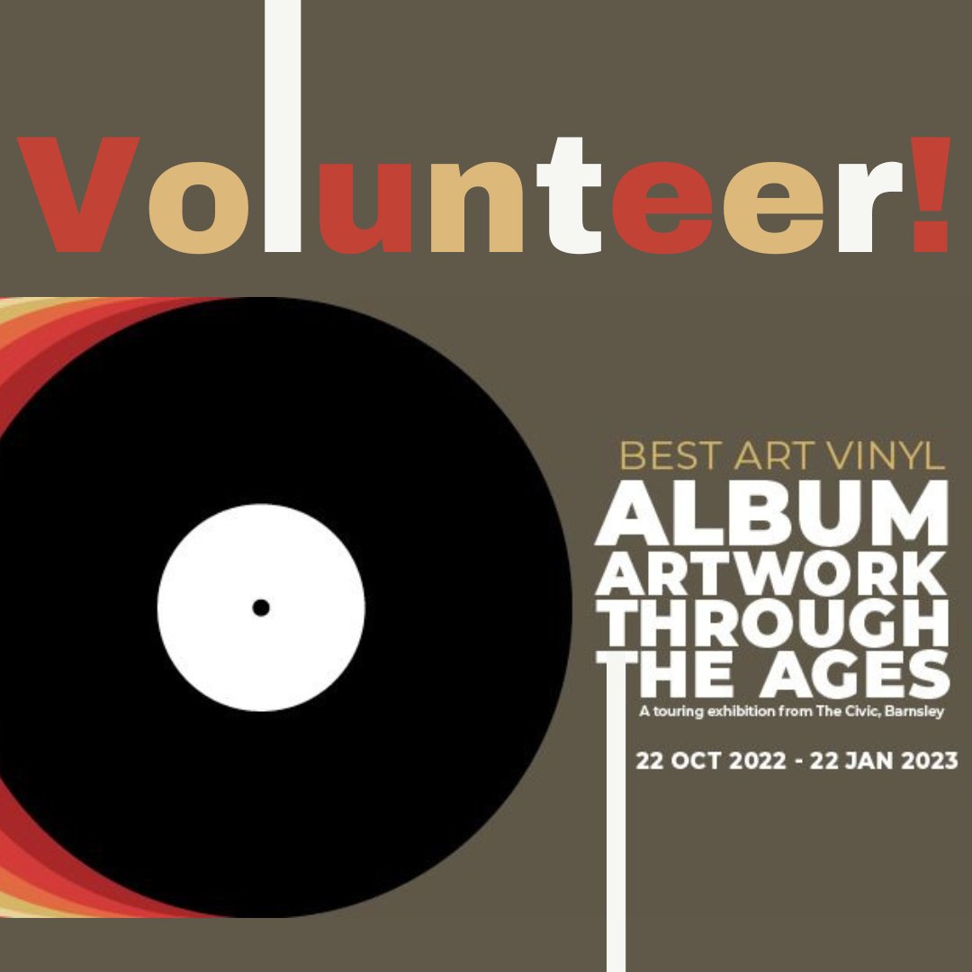 🎧Volunteer opportunity🎧
We are looking for exhibition volunteers for Best Art Vinyl: Album Artwork Through The Ages and some other exciting opportunities! Could you help to make a visit to The Collection Museum &amp; Usher Gallery amazing? 

Apply now 👉 bit.ly/3Jv3fcN