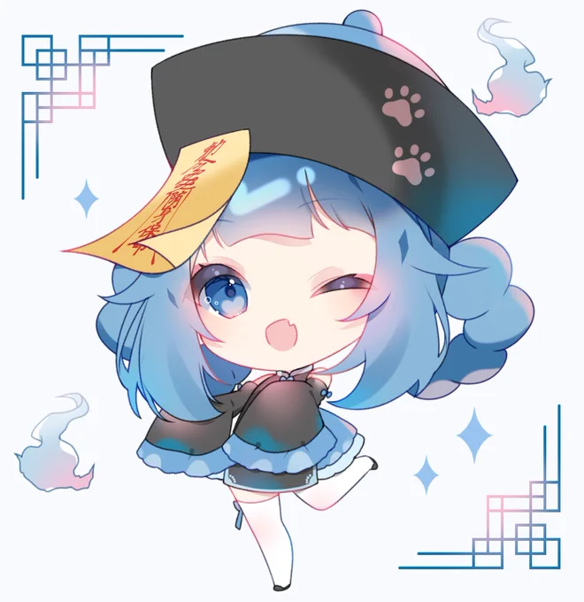 少し早いけどハロウィンで仮装するちびねむさん(キョンシーver)#音夜澄ねむ #ねむあーと 