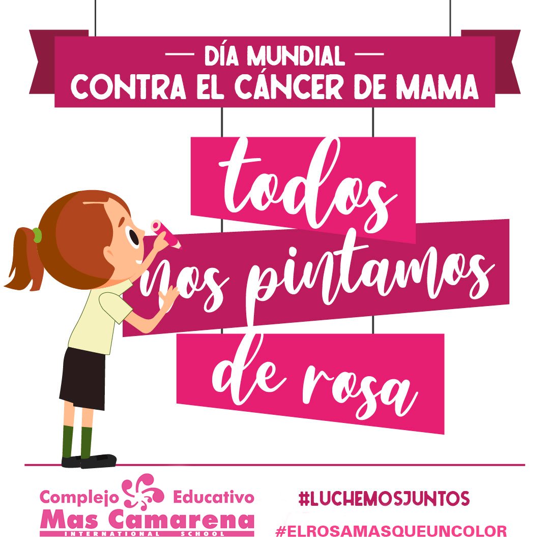 C_Mas_Camarena's tweet photo. Como cada año desde el cole queremos mandar todo nuestro apoyo, fuerza y cariño a aquellas mujeres que se enfrentan a esta enfermedad.
El rosa es mucho más que un color, es investigación, es apoyo, es compromiso, es concienciación...
💟 #ElRosaMasQueUnColor 💟 https://t.co/glfEk7Umot