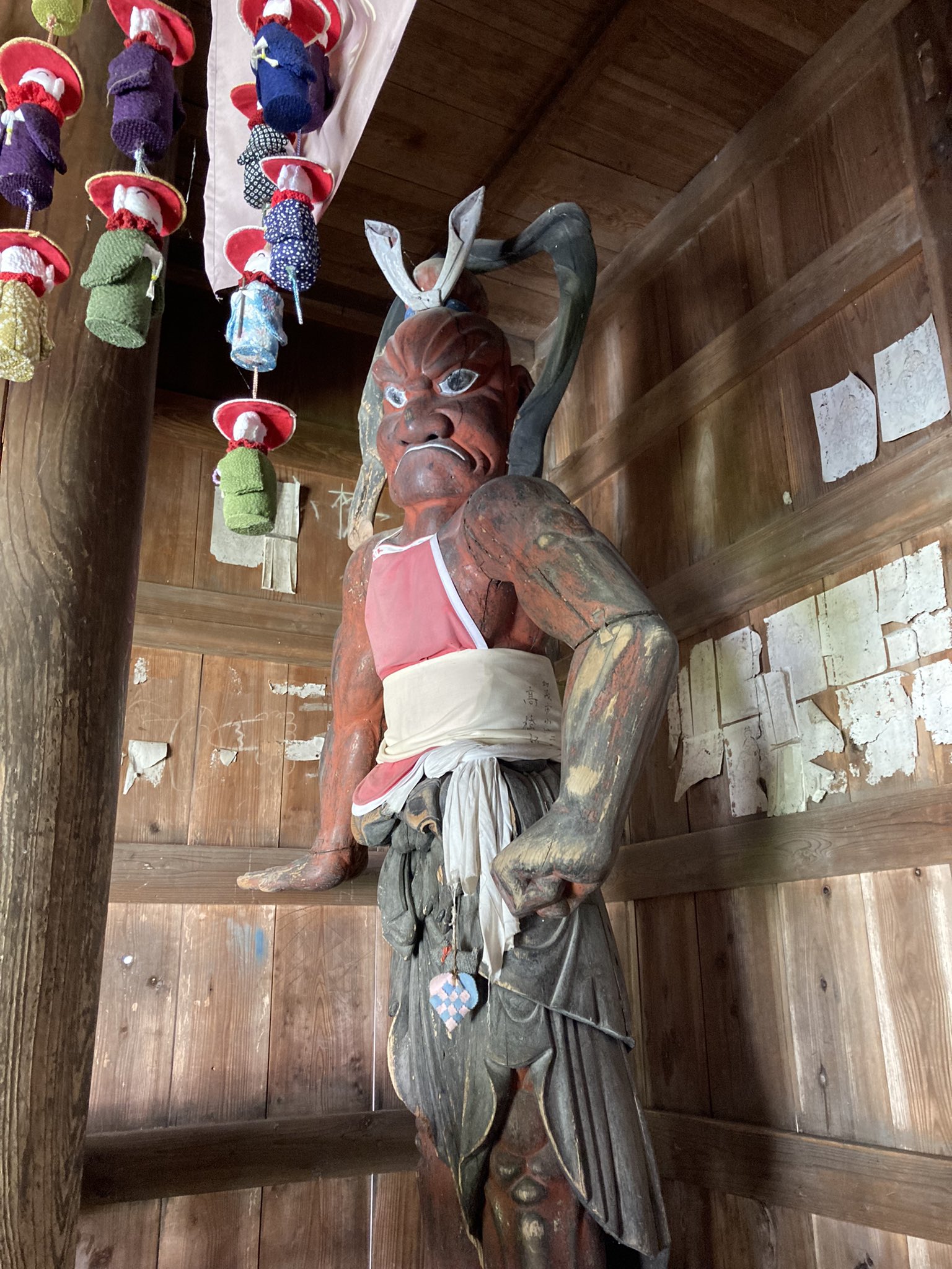 木彫仁王像頭部？不動明王頭部？相撲取り？値下げ