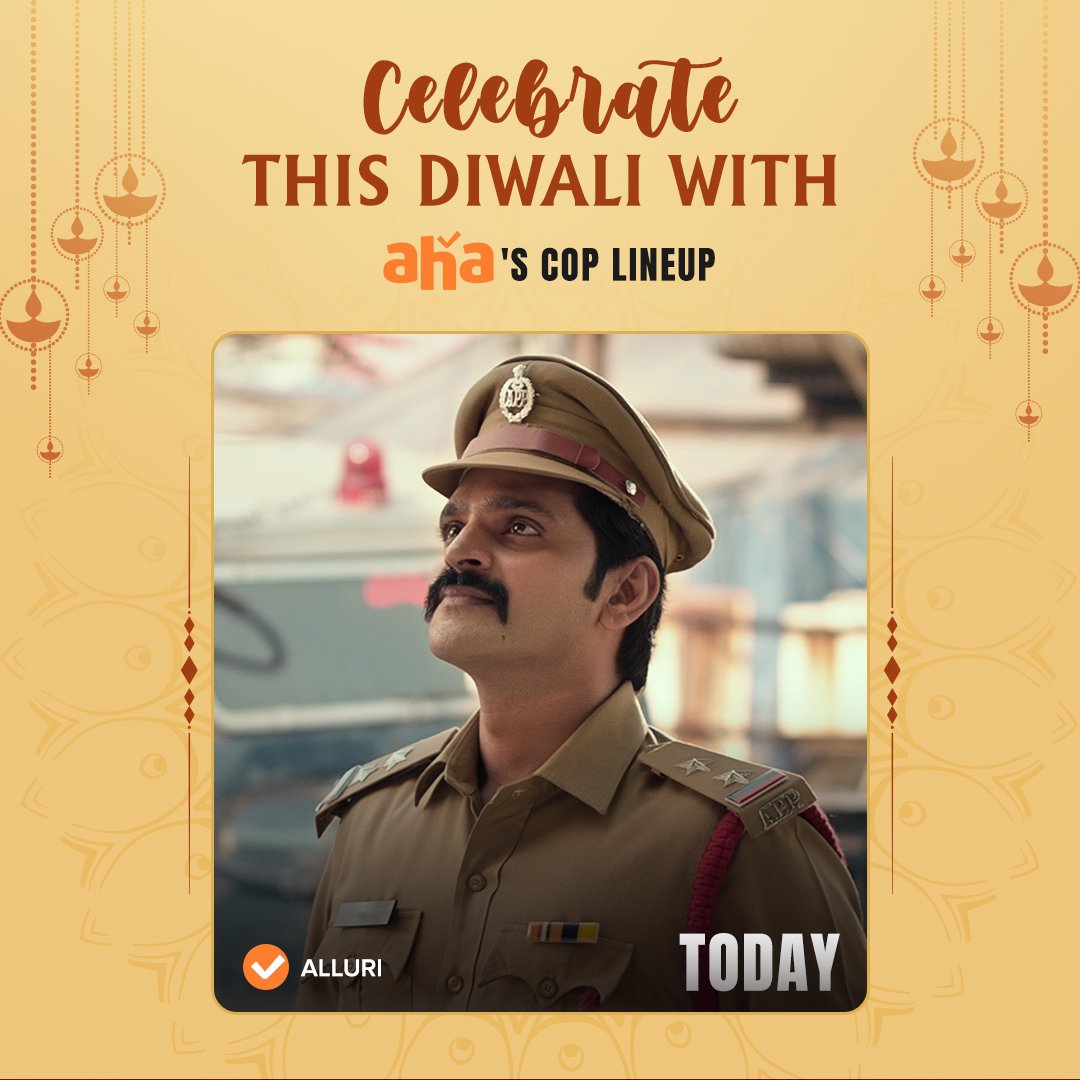 ahavideoIN's tweet photo. Cop Alert🚨
Inka modaledadama! 🥳 
Prathi roju. Ee varam antha. Whistle eh whistle.
#AlluriOnAHA #BheemlaNayakOnAHA #WriterOnAHA #ColdCaseOnAHA #KhakeeOnAHA #KrackOnAHA https://t.co/OUCUaeT9th