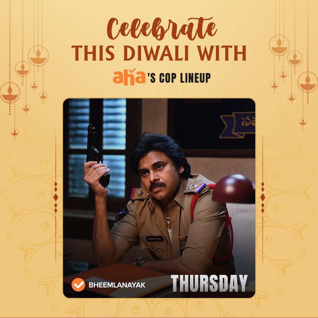 ahavideoIN's tweet photo. Cop Alert🚨
Inka modaledadama! 🥳 
Prathi roju. Ee varam antha. Whistle eh whistle.
#AlluriOnAHA #BheemlaNayakOnAHA #WriterOnAHA #ColdCaseOnAHA #KhakeeOnAHA #KrackOnAHA https://t.co/OUCUaeT9th