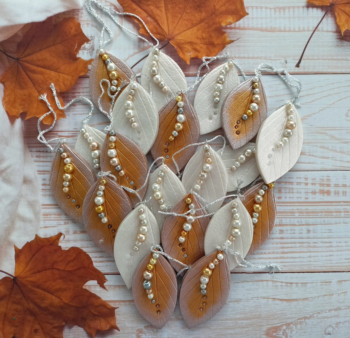 I'm making some more autumn leaves today - these will probably only be available to order for a couple more weeks while the real leaves are still around for me to use as imprints! #tbch #EarlyBiz #AutumnVibes thebritishcrafthouse.co.uk/product/autumn…