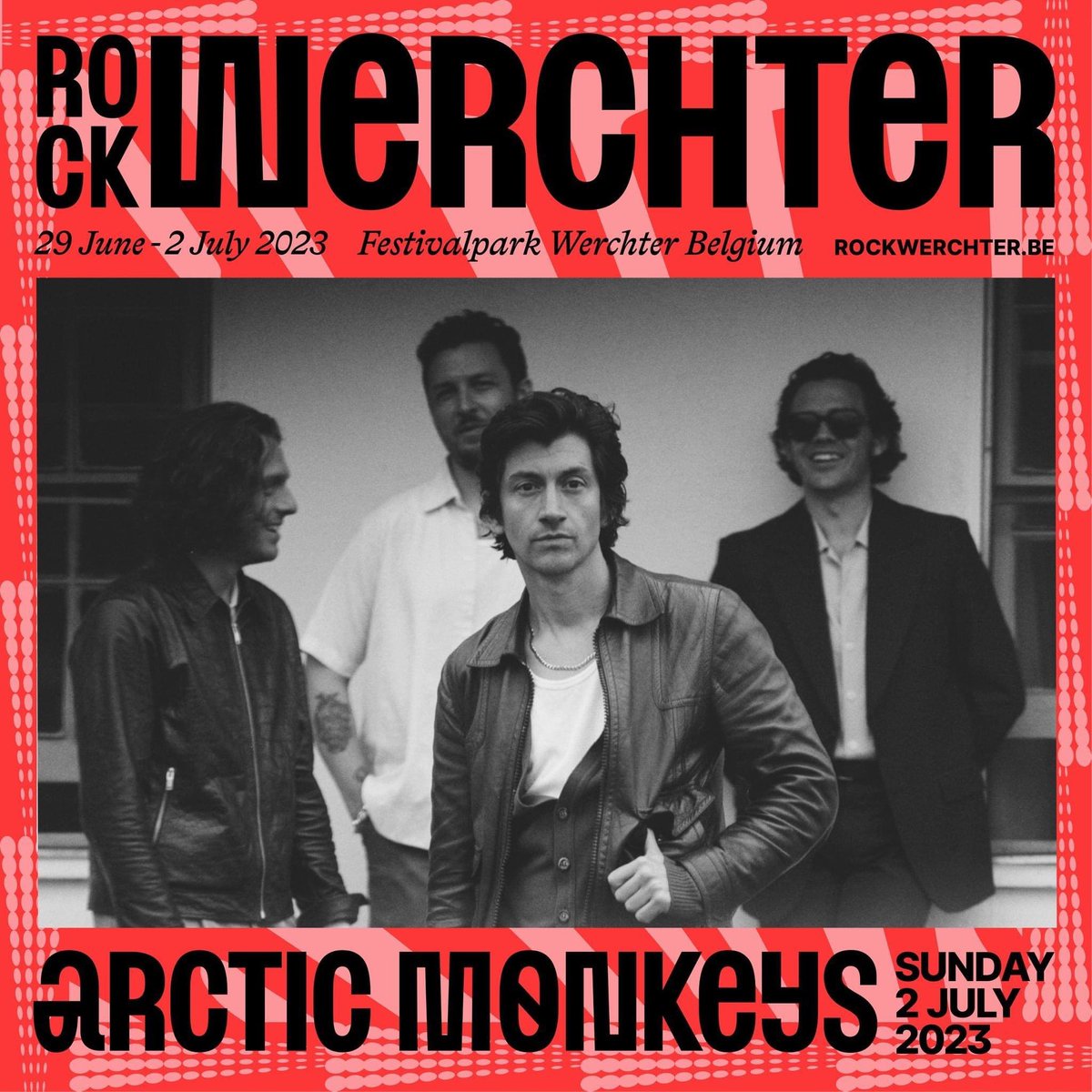 Les <a href="/ArcticMonkeys/">Arctic Monkeys</a> seront la tête d'affiche du festival belge <a href="/RockWerchter/">Rock Werchter</a> le dimanche 2 juillet 2023.