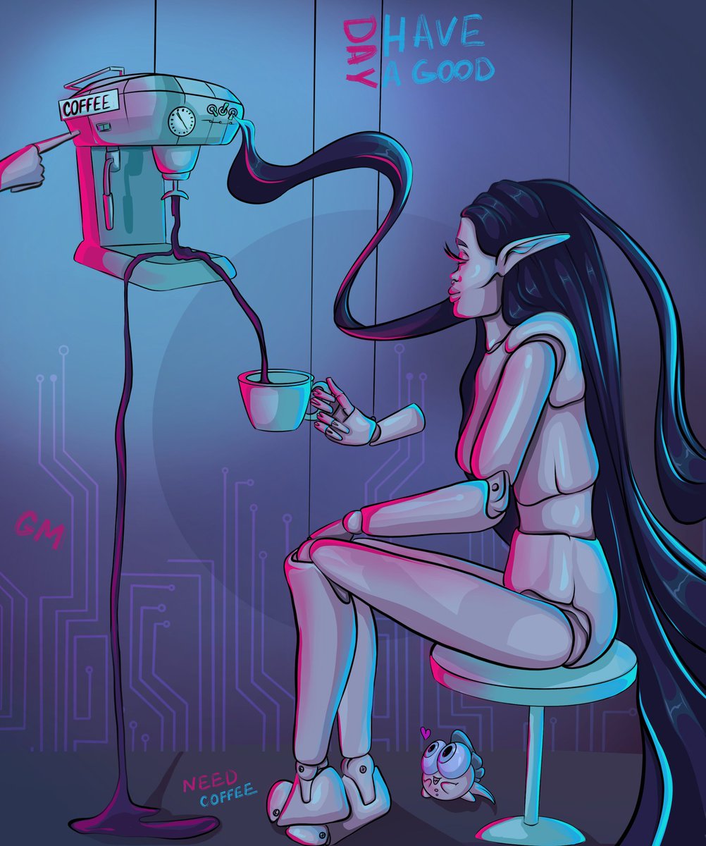 Kati_Shato's tweet photo. I need a cup of coffee
I need coffee
More coffee💜
New drop💜
#7 SHATO
Price - 0.05 eth 1/1
Available on @opensea
#kati_shato #dacshare https://t.co/J7ZHyCLWxe