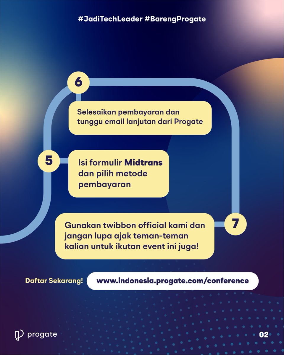 readysetcodeid's tweet photo. Masih ada nih yang bingung bagaimana cara daftar Young Leaders Tech Conference 2022 dari Progate? 
Mudah banget kok caranya, simak di poster ini ya!

#workshop #online #conference #jaditechleader #barengprogate https://t.co/MFYPYCBpw4