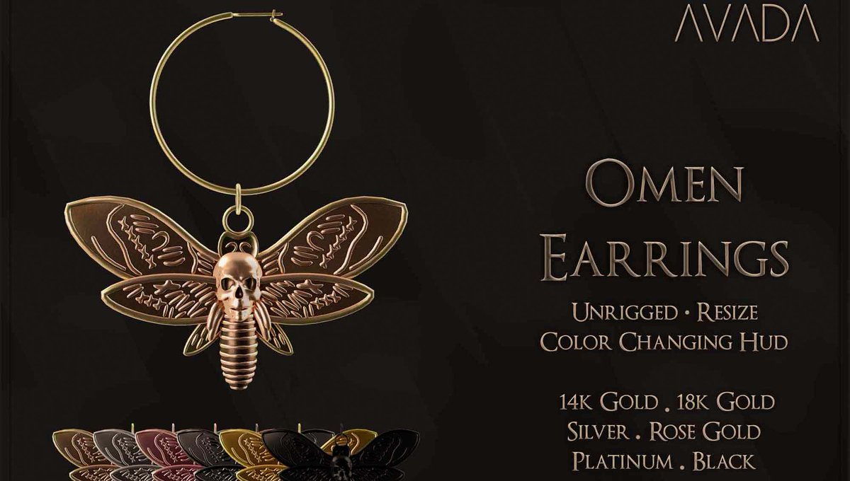 MediaSL1's tweet photo. Avada. Omen Earrings – NEW
✔️ #Virtualworlds ✔️ #MediaSl ✔️ #Metaverse
⭐ join https://t.co/AaO41oHwMZ Discord: https://t.co/S8R6esCUnT
#Avadasl #bestsecondlife #NewSL #Secondlife #secondlifefashion #SL #slblogging
https://t.co/piyEa4lyml https://t.co/bOA4YsrLfp