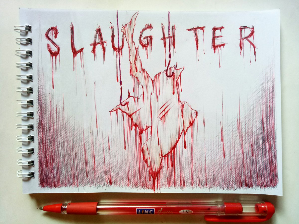 Tw// blood
Day 17 : Slaughter
#Revotober #WhatsHappeningInMyanmar