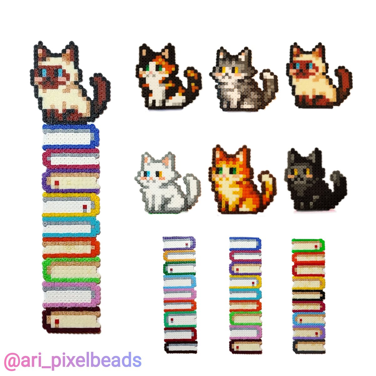 AriPixelBeads's tweet photo. 😻 Marcapáginas personalizables con 6 gatitos a elegir y 3 tipos de libros.
🛒 Tienes el link de la tienda en mi perfil.
#hamabeads #gatos #marcapaginas #libros #gatitos #gato #artesania #pixelart #perlerbeads #personalizado https://t.co/Zc2C7nomcN