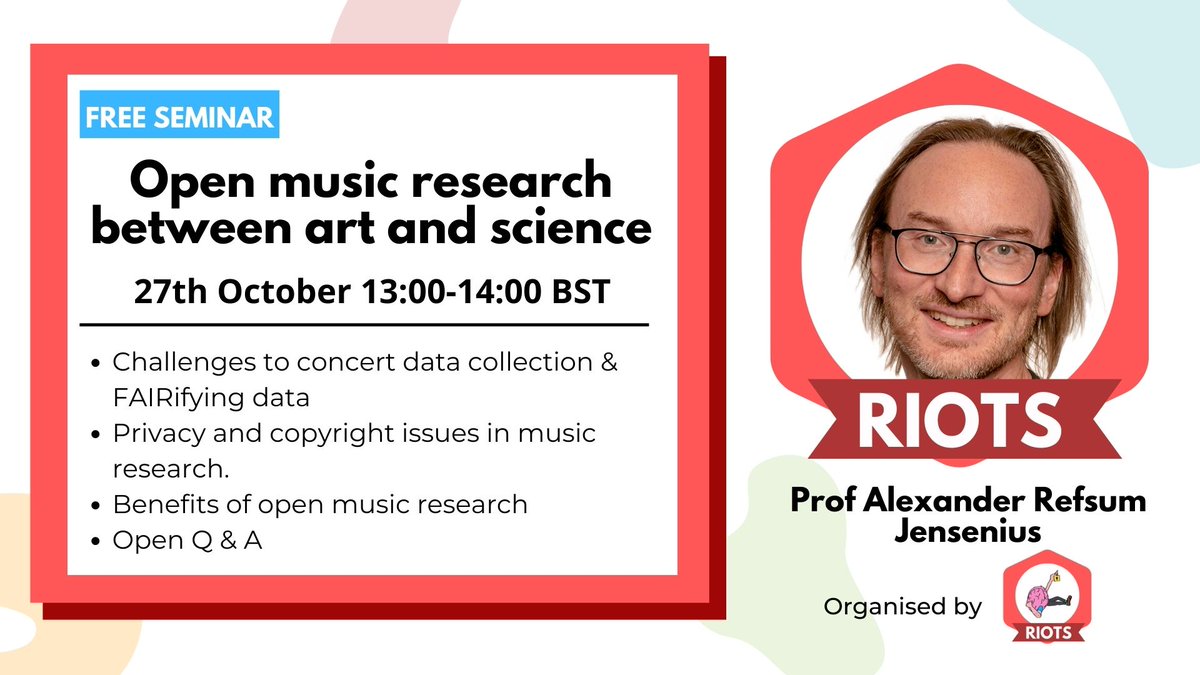 riotscienceclub's tweet photo. Hey everyone, @riots_norway is hosting @alexarje next week! Join them in a wonderful talk about open science, music, and art! 

The event is FREE, and you can register here: https://t.co/eEavWbGuDS

Thanks @AgataBochynska @t_kalandadze for organizing! https://t.co/VYOCX3TCqY