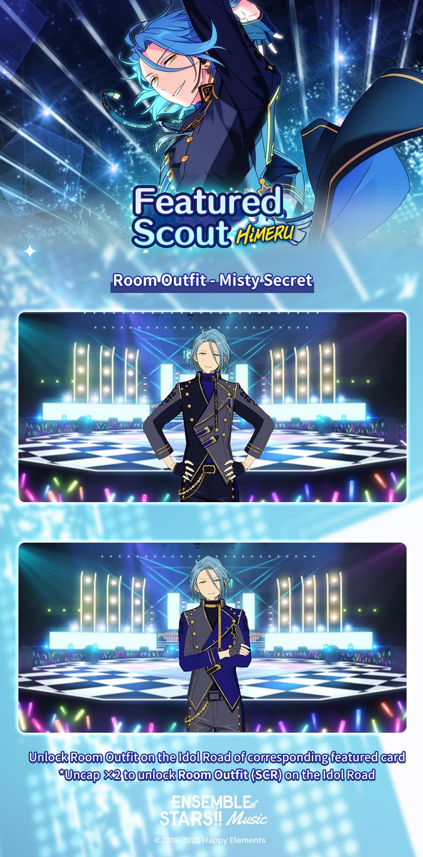 Ensemble Stars!! Music_EN on X: 📝Outfit Information ⭐️5[Hidden in the  Heart] HiMERU With MV Outfit: Misty Secret For details, please check the  images below! #EnsembleStarsMusic  / X