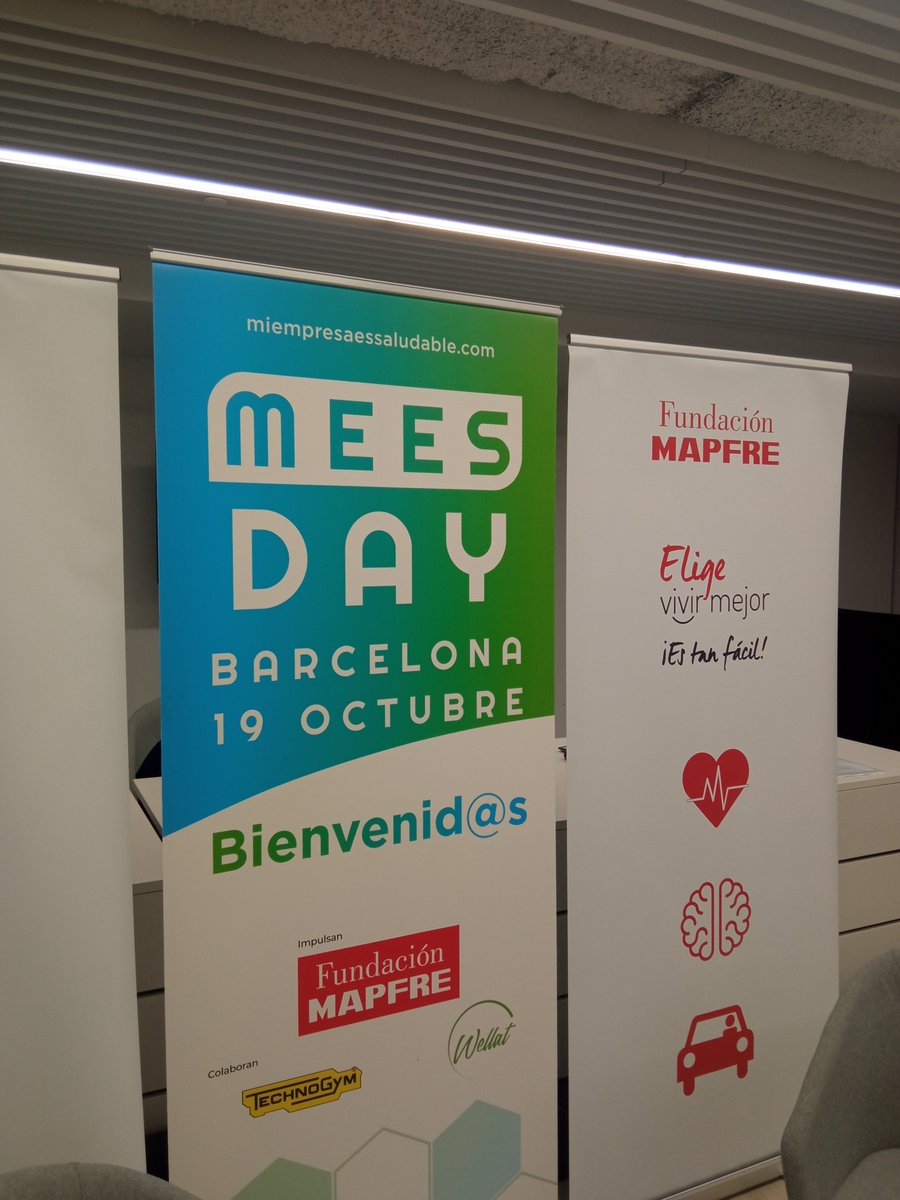 empsaludables's tweet photo. En unos minutos arranca #meesday, el encuentro que coorganiza Mi empresa es saludable con @fmapfre y que además cuenta con el apoyo de Wellat y @Technogym. Bienvenidos! Benvinguts! https://t.co/vvkOPQ6YXU