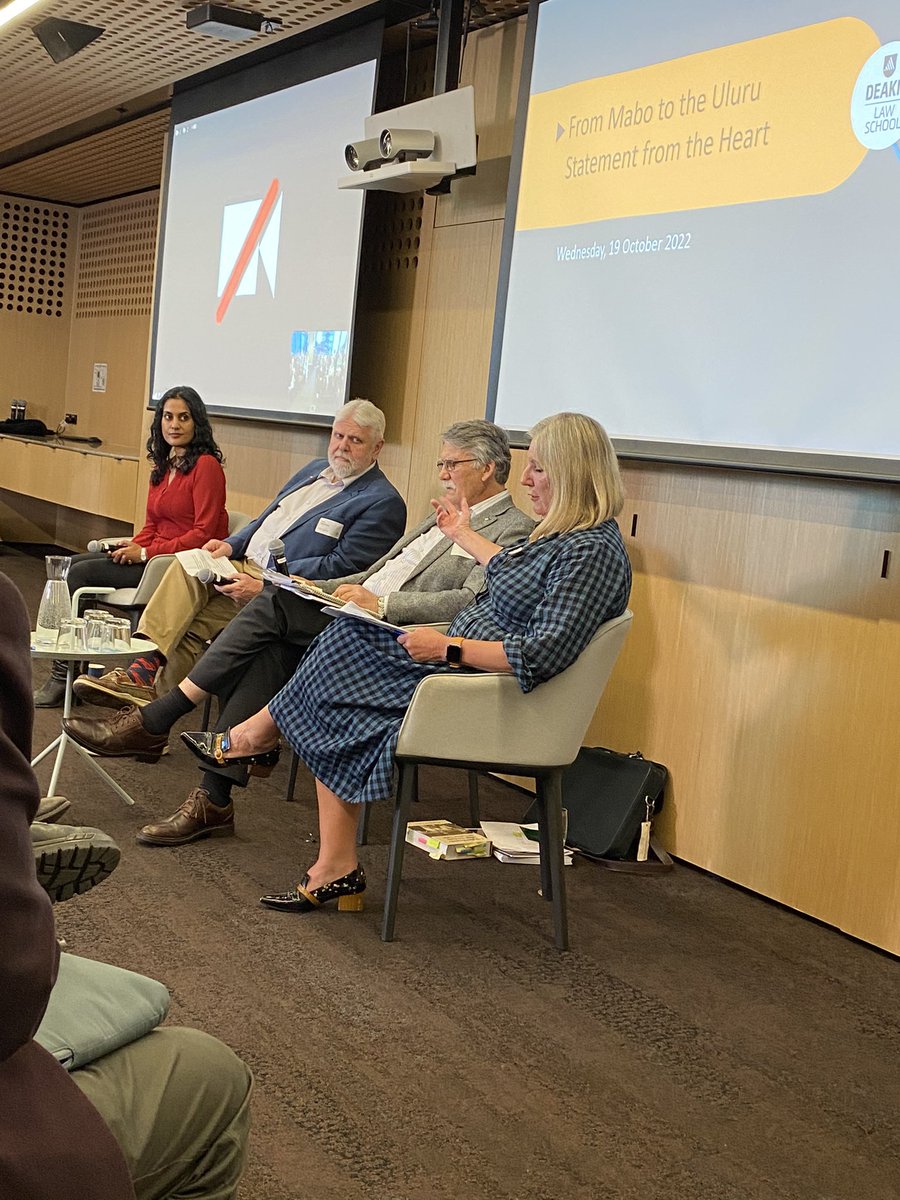 I’m honoured to be moderator for <a href="/DeakinLaw/">Deakin Law School</a>’s 30th anniversary LawLecture entitled “From Mabo to the Uluru Statement from the Heart: Where to Now?”. Thank you to our panellists, Dr Bryan Keon-Cohen, Dr Shireen Morris and Professor Mark Rose.