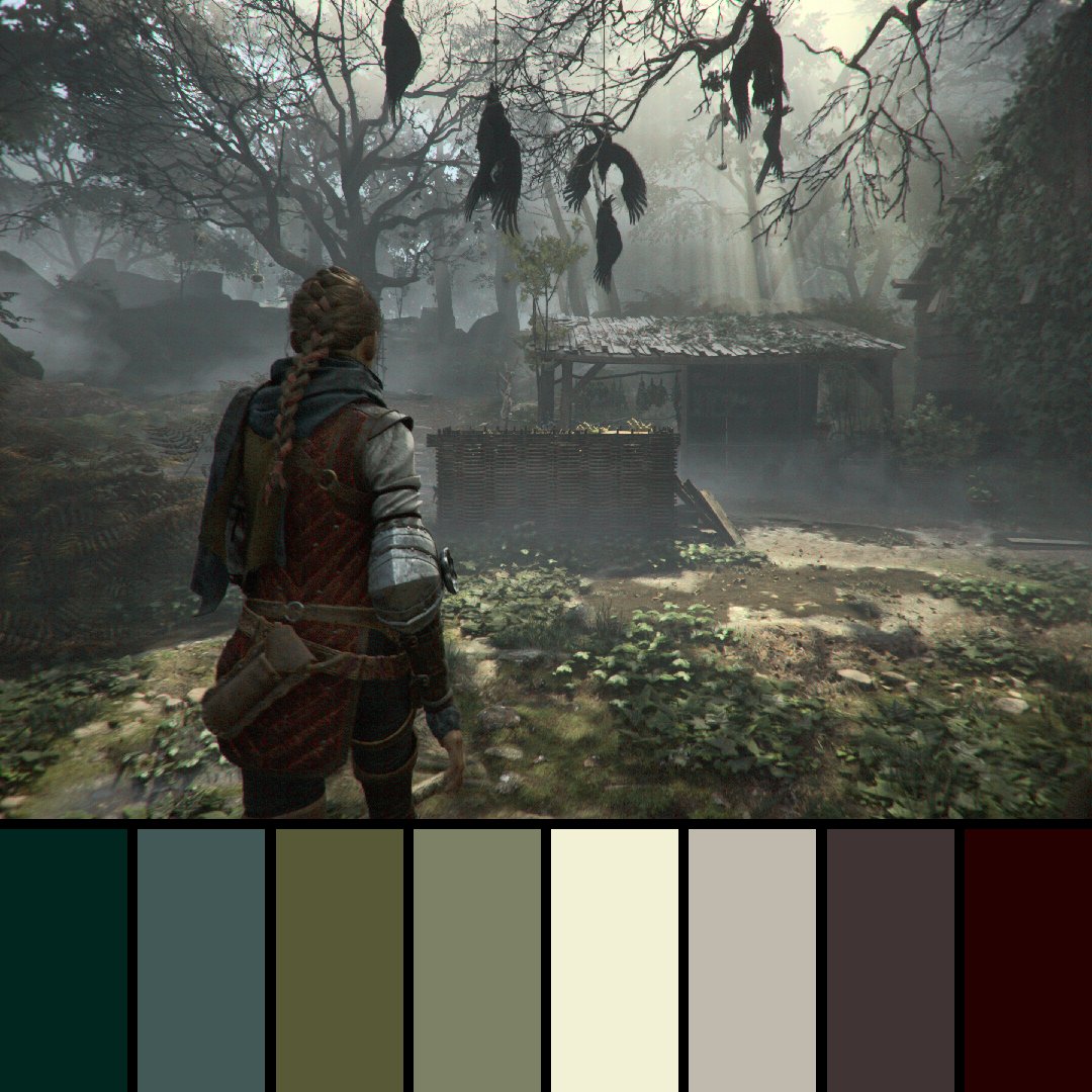GameColors2's tweet photo. A Plague Tale: Requiem (2022) by Asobo Studio.

#aplaguetalerequiem #asobostudio #focusentertainment #steam #xbox #playstation #colors #colorpalette #gaming #videogames #aplaguetale #aplaguetaleinnocence #plague #tale #requiem #rat #rats #france #vivelafrance #brotherandsister https://t.co/dTNaRhfFwb