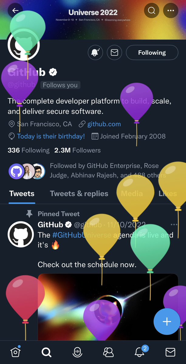 Happy 15th Birthday <a href="/github/">GitHub</a> 🍰🎉 (the first commit on the GitHub codebase was Oct 19th 2007)