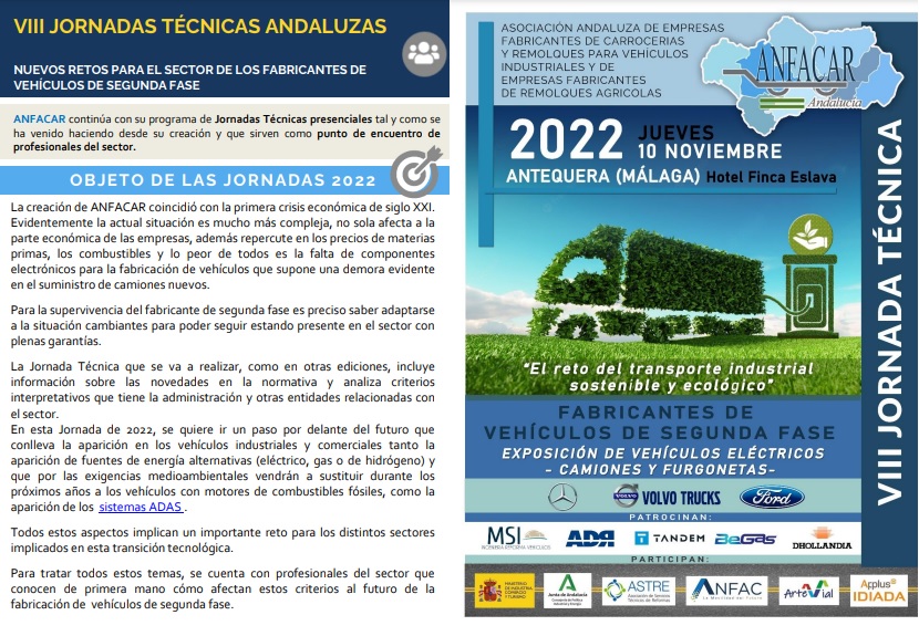 ANFACAR_'s tweet photo. 🗣️ Disponible el Programa de las
VIII JORNADAS TÉCNICAS ANDALUZAS.
INSCRIPCIONES ⤵️⤵️⤵️ https://t.co/BRqMHt91wK https://t.co/Xs0friBrzM